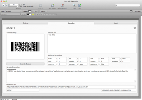 FM Barcode API example 2