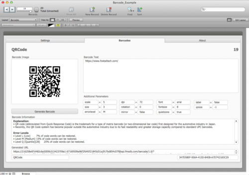 FM Barcode API example 3