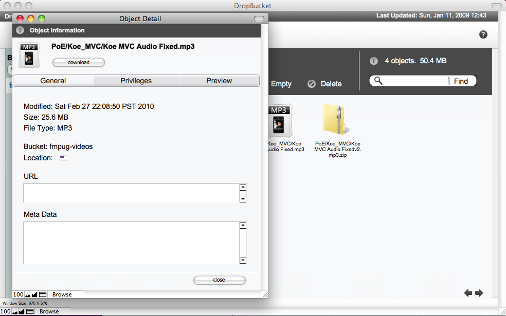 Drop Bucket — file management
